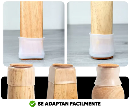 Pack de 16 Protectores de Silicona Premium Antirayones • Antiruido • Antideslizante para Sillas | HomeSpace™