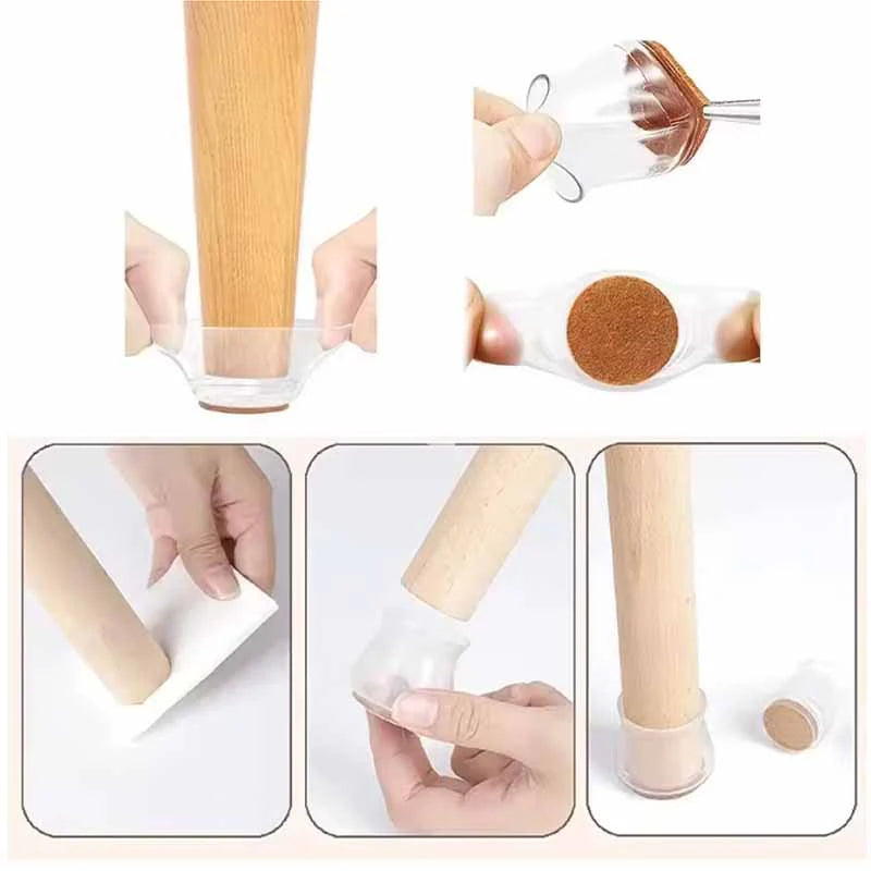 Pack de 16 Protectores de Silicona Premium Antirayones • Antiruido • Antideslizante para Sillas | HomeSpace™
