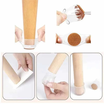 Pack de 16 Protectores de Silicona Premium Antirayones • Antiruido • Antideslizante para Sillas | HomeSpace™