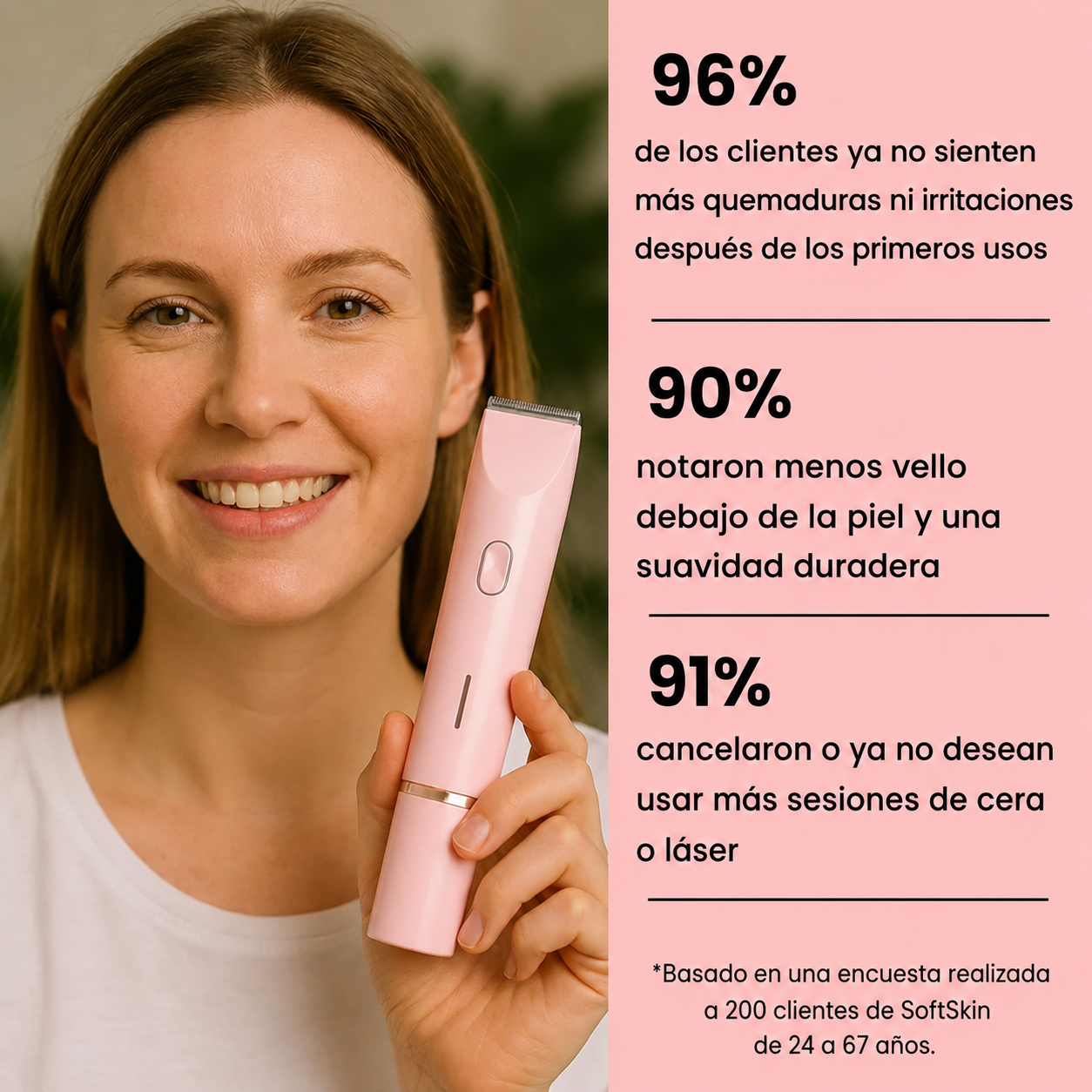 SoftSkin™️ Afeitadora 3 en 1 | Piel suave en solo 30 segundos + eBook GRATIS 🎁