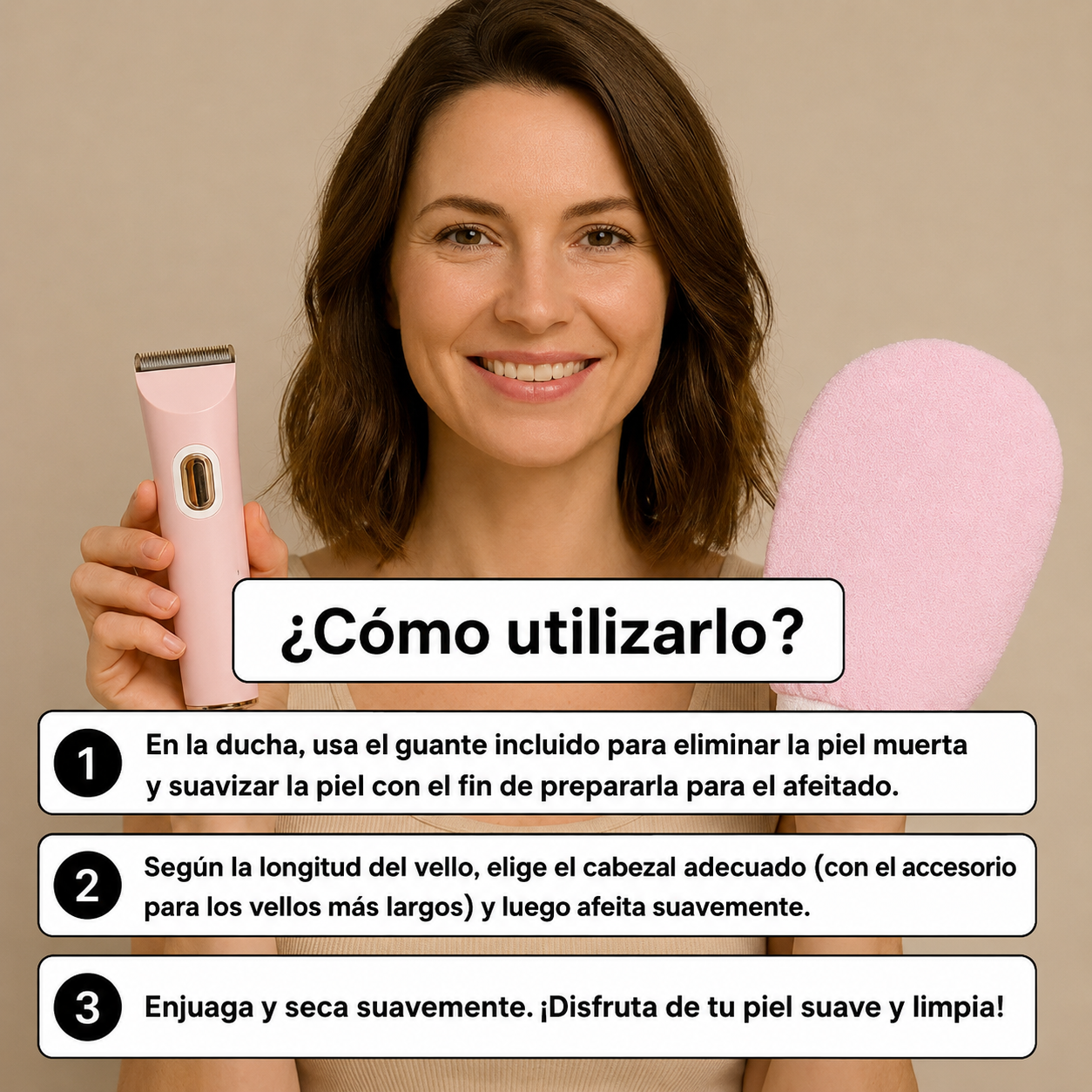SoftSkin™️ Afeitadora 3 en 1 | Piel suave en solo 30 segundos + eBook GRATIS 🎁