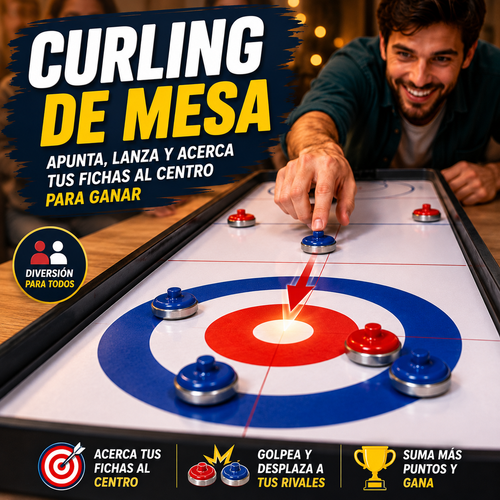Curling de Mesa: El Juego que Convierte Cualquier Reunión en una Competencia Épica + envío GRATIS 🎁