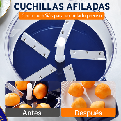 ✨¡50 % DE DESCUENTO! 🍇🧄 Pelador Eléctrico Transparente de Frutas y Verduras + eBook de regalo 🎁