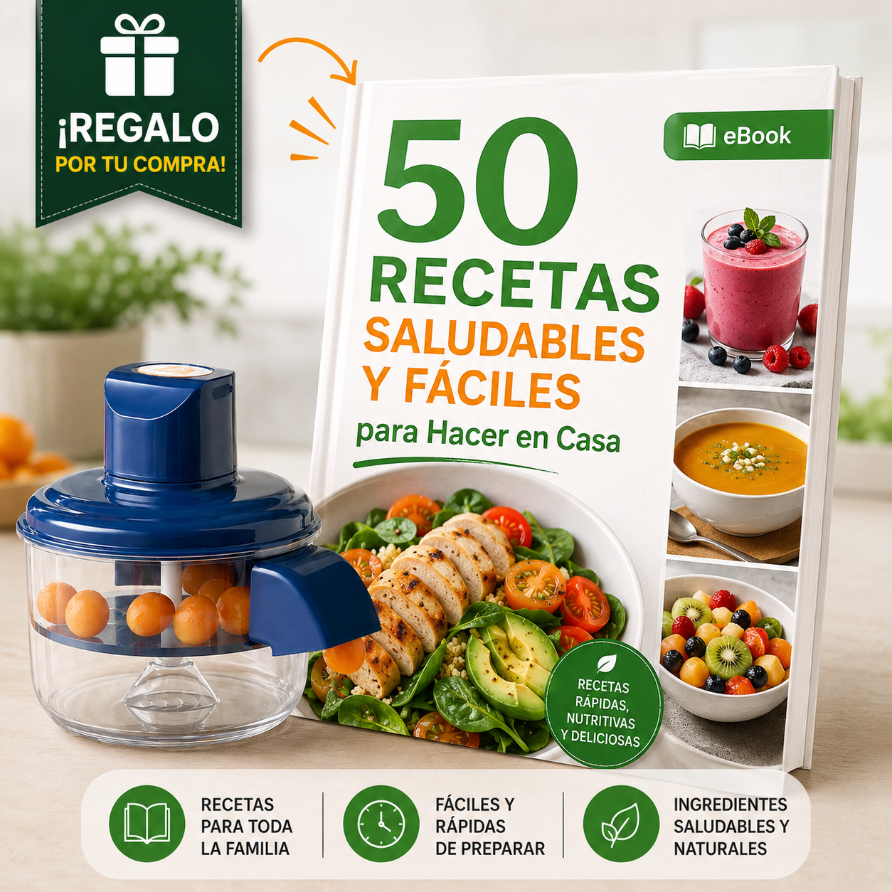 ✨¡50 % DE DESCUENTO! 🍇🧄 Pelador Eléctrico Transparente de Frutas y Verduras + eBook de regalo 🎁