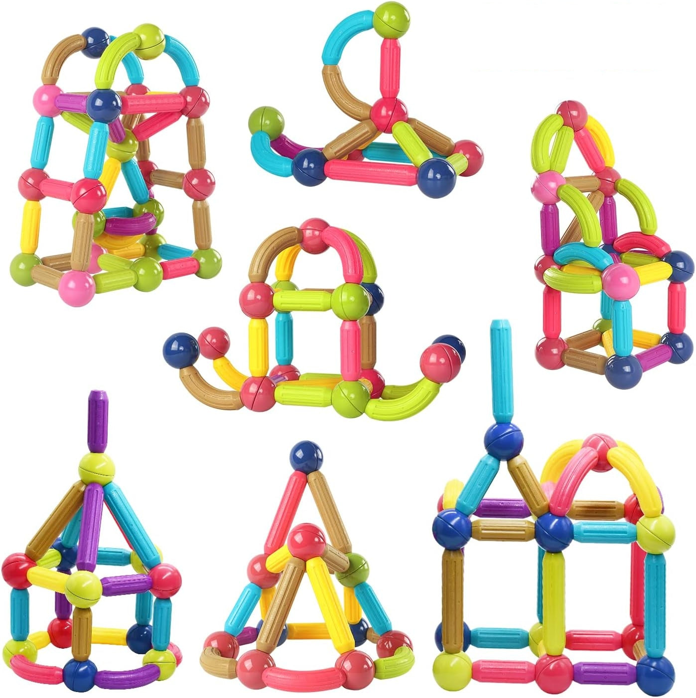 TUBOS MAGNETICOS NEUROMAG™️ DE 84 PIEZAS PARA EL DESARROLLO TEMPRANO DE TU HIJO + EBOOK GRATIS SOLO POR HOY 🔥