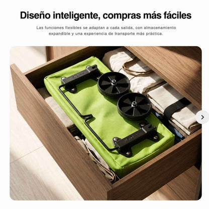 🛒 ¡50% DE DESCUENTO SOLO POR HOY! 🧳 Carrito de Mercado Plegable 2 en 1 – Gran Capacidad y Tela Oxford Súper Resistente – Perfecto para hacer mercado, ir de compras, viajar o salir de paseo . 🌿