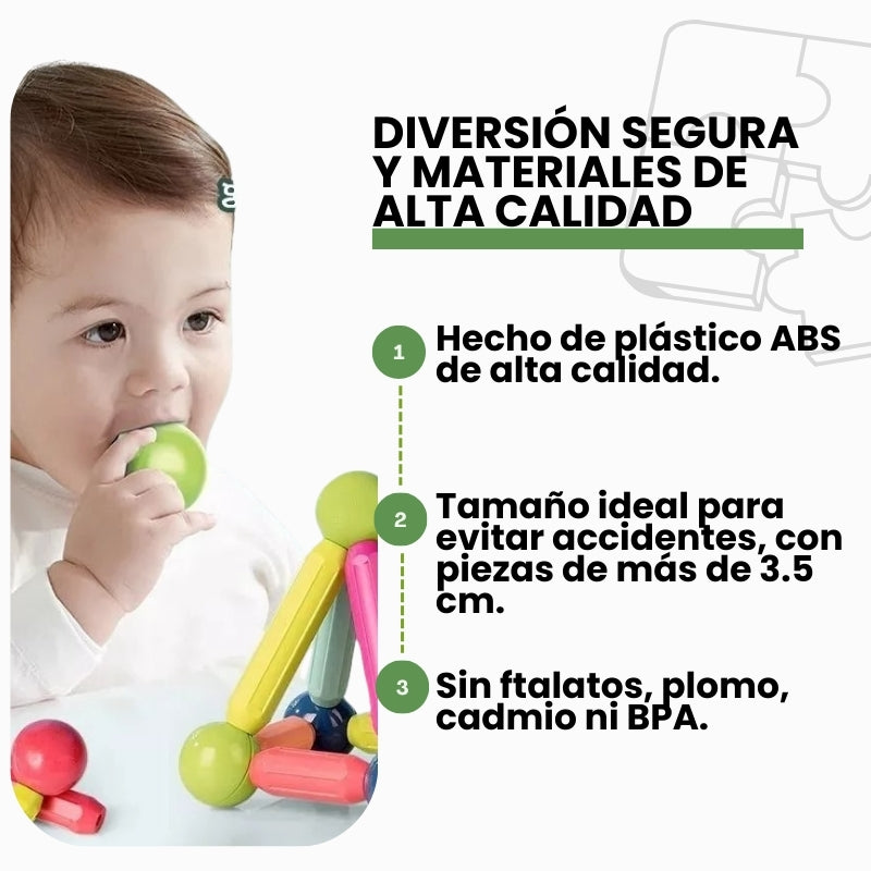 TUBOS MAGNETICOS NEUROMAG™️ DE 84 PIEZAS PARA EL DESARROLLO TEMPRANO DE TU HIJO + EBOOK GRATIS SOLO POR HOY 🔥