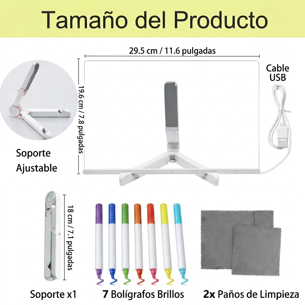 ArteGlow™ Tablero mágico de dibujo