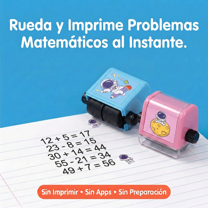 SELLO EN RODILLO GENIUSROLL™🧠 MATEMÁTICAS MÁS FÁCILES Y DIVERTIDAS PARA TUS HIJOS APRENDIENDO SUMAS Y RESTAS + EBOOK DE REGALO 🎁