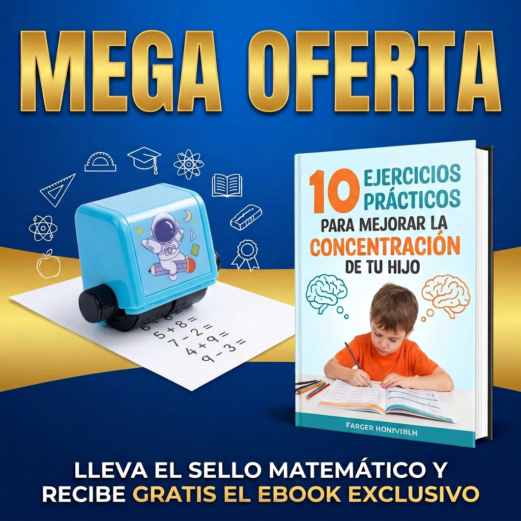 SELLO EN RODILLO GENIUSROLL™🧠 MATEMÁTICAS MÁS FÁCILES Y DIVERTIDAS PARA TUS HIJOS APRENDIENDO SUMAS Y RESTAS + EBOOK DE REGALO 🎁
