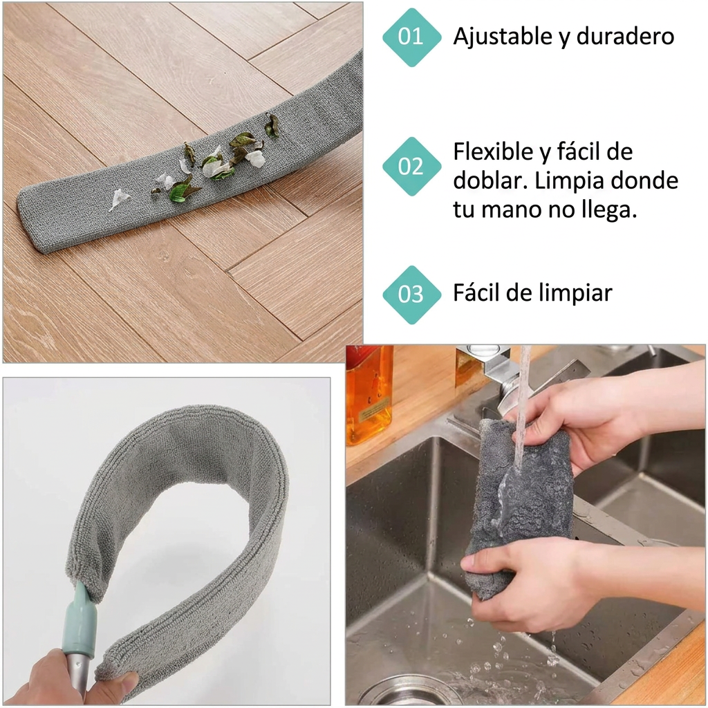 ARTCLEAN® plumero telescópico para polvo con paño DUST-PROOF™ de microfibra.
