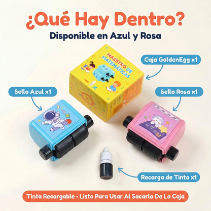 SELLO EN RODILLO GENIUSROLL™🧠 MATEMÁTICAS MÁS FÁCILES Y DIVERTIDAS PARA TUS HIJOS APRENDIENDO SUMAS Y RESTAS + EBOOK DE REGALO 🎁