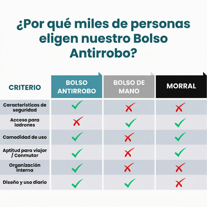 UrbanBlock™ Bolso Antirobo, Tu compañera de viaje.
